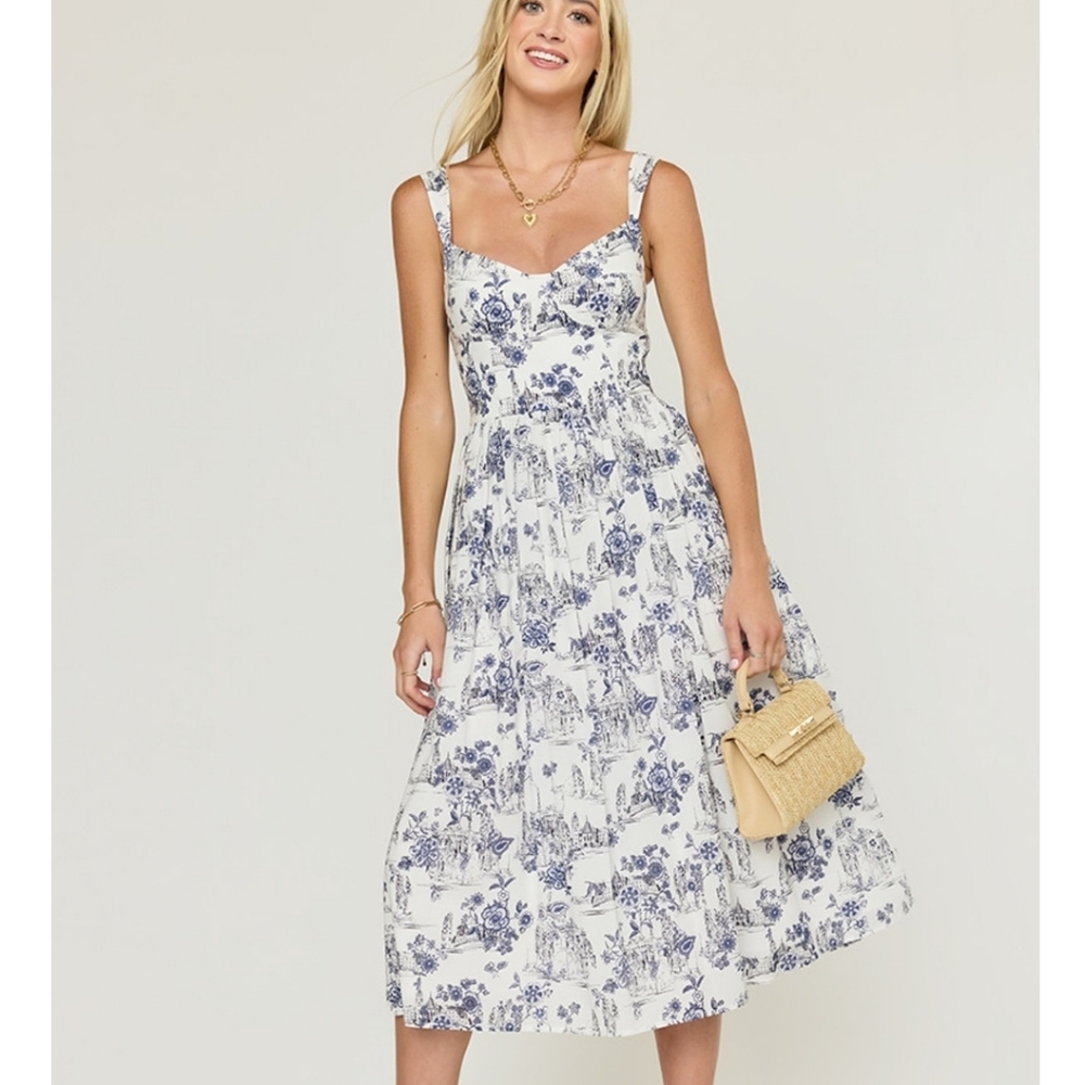 Francesca's Molly Toile Midi Dress